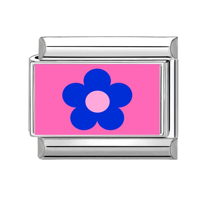 New Lovely 26 English Letter Pink Italian Charm Links Fit 9MM Stainless Steel Bracelet Women Men DIY Birthday Making Gift