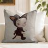 Yoshitomo NNara Movie Cushion Cover Natural Linen Double Sided Print  Throw Pillow Case for Sofa Couch Home Decor