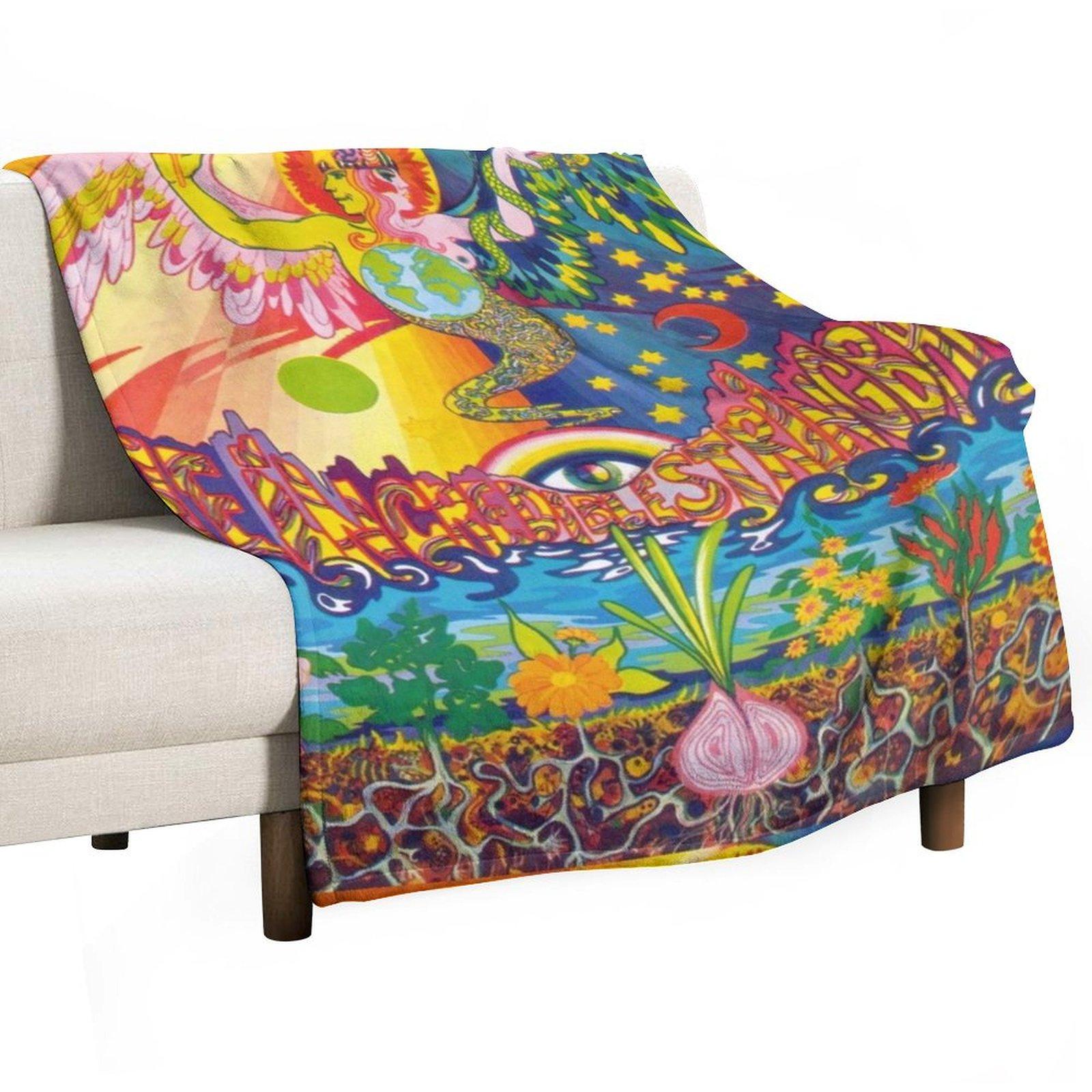 The Incredible String Band Album 5000 Spirits Throw Blanket Flannel Fabric Sofa Quilt Sofas blankets ands Blankets 30x40in