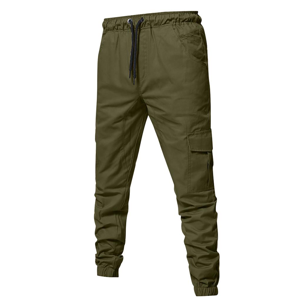 Fashion Men's Sport Color Bandage Casual Loose Sweatpants Drawstring Pant