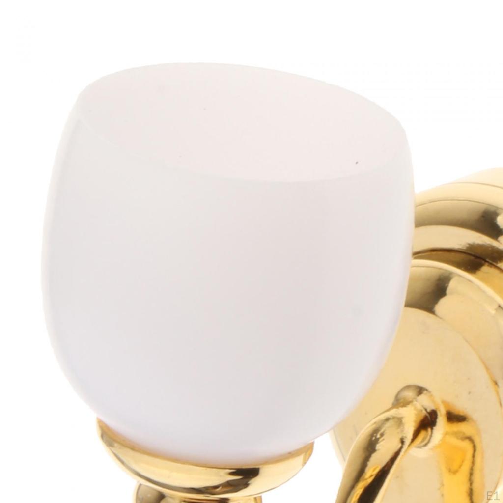 Dollhouse LED Wall Sconces Chic 1:12 Miniature Sconce for Mini Toy Bedroom