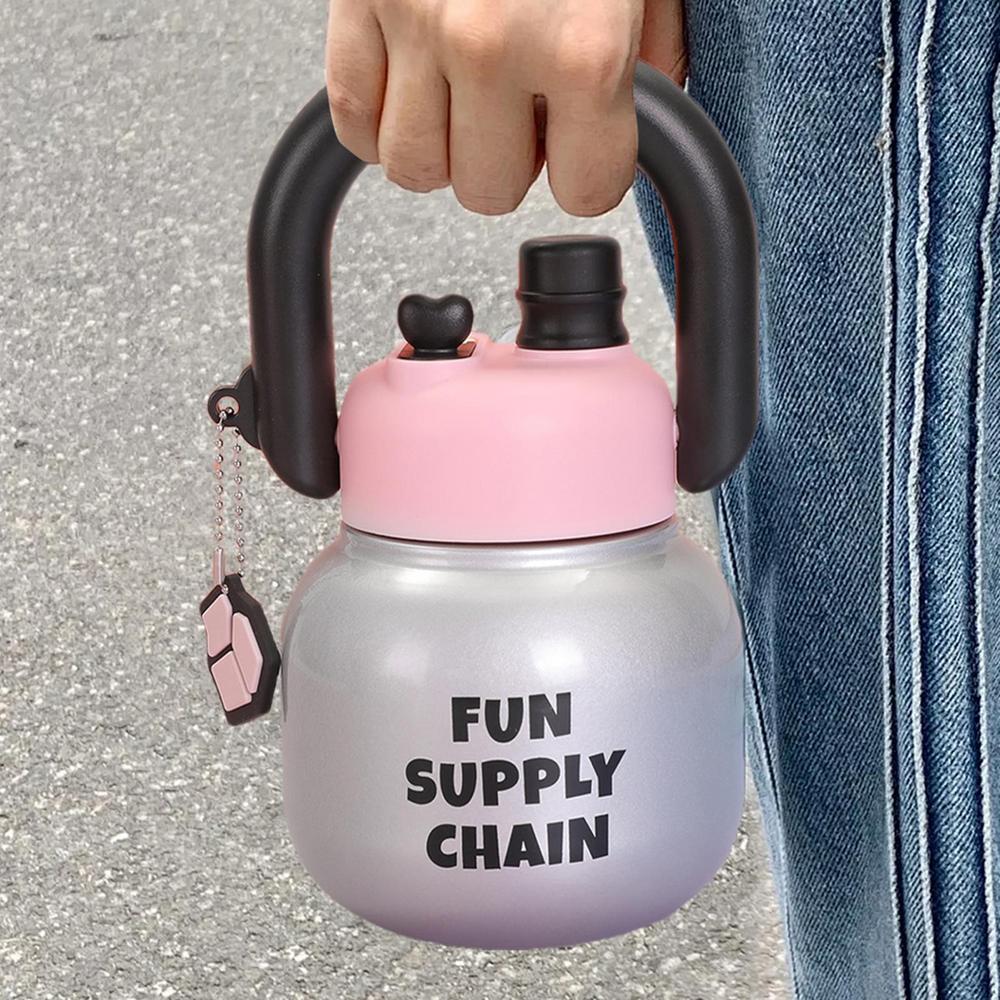 Big Belly Water Bottle Insulated Water Bottle Stainless Steel Cute Water Bottles With Handle Large Capacity Water Cup Portable