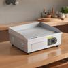 Commercial Electric Griddle, 450 x 300 mm, 2800W, 50-300°C Adjustable Temp Control, Stainless Steel Countertop Flat Top Grill with 2 Spatulas, 2