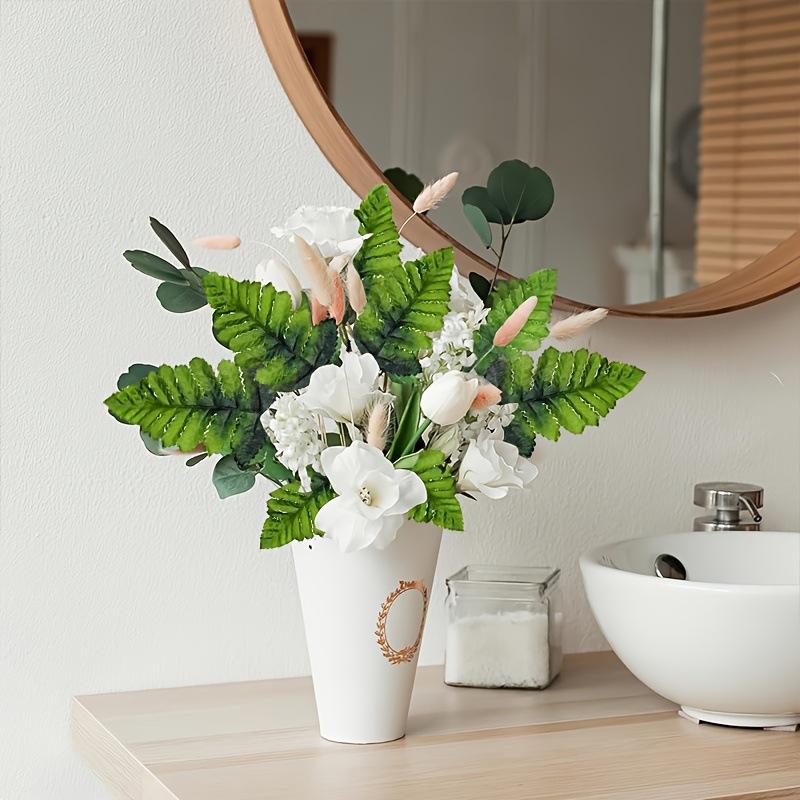 Simulated Green Plant Single Persian Leaf, Home Dining Table Ornament Diy Plant Wall Background Accessories Fake Flower Decoration