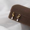925 Sterling Silver Cross Drop Zircon Earrings for Women Korean Temperament Light Luxury Jewelry Accessories