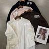 1116 Autumn New Women's Lapel Japanese Cotton Shirt Loose Shirt Top Cardigan Literary Retro French