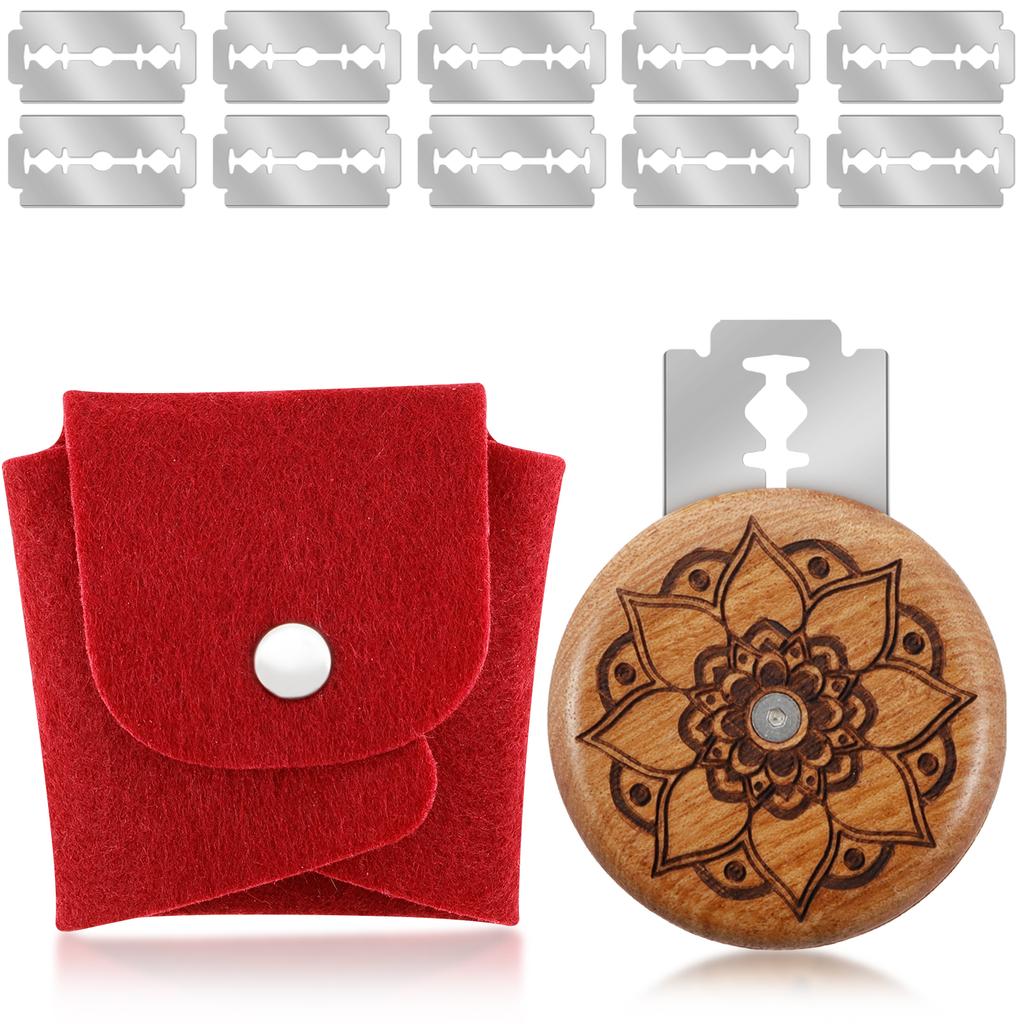 Bread Bakery Lame Tool Wooden Scraper Bread Knife/Slicer/Cutter Dough Bakery Scoring Lame with Blade Portable Bread Scoring Tool