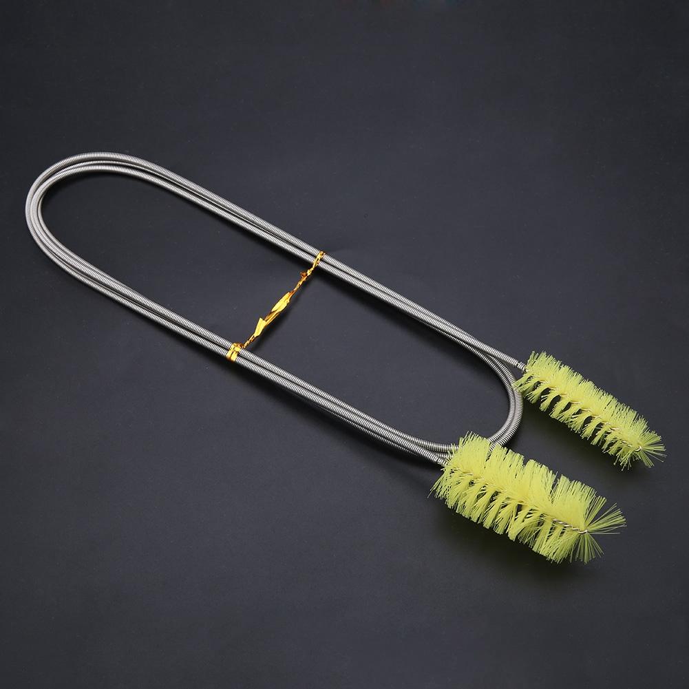 Flexible Tube Aquarium Fish Tank Filter Brush Pump Hose Double Head Brush