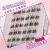 Glue-Free Self-Adhesive Double-Tipped Sunflower Cluster False Eyelashes for Women - Natural, High Capacity, Korean Style