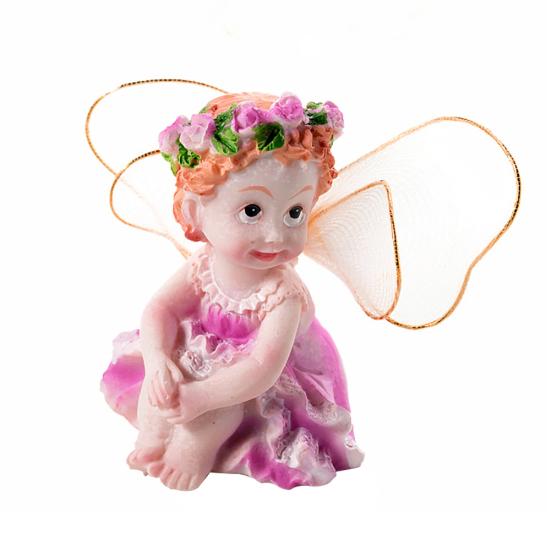 4Pcs/Set Fairy Garden DIY Flower Angels Ornament Miniature Decor Resin Figurines