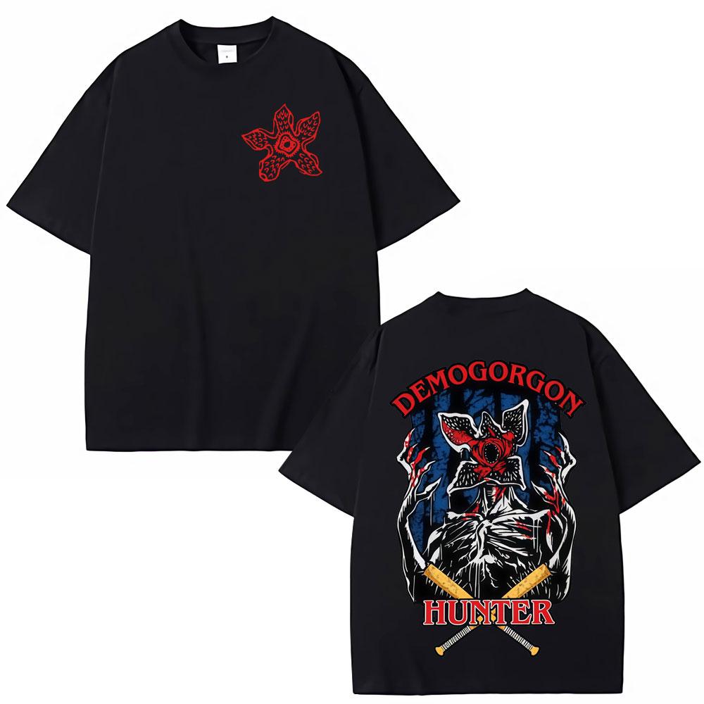 Eddie Munson Demogorgon Hunter T-shirt Cannibal Flower Monster Graphic T Shirts Men Women Fashion Cotton Short Sleeves T-shirts
