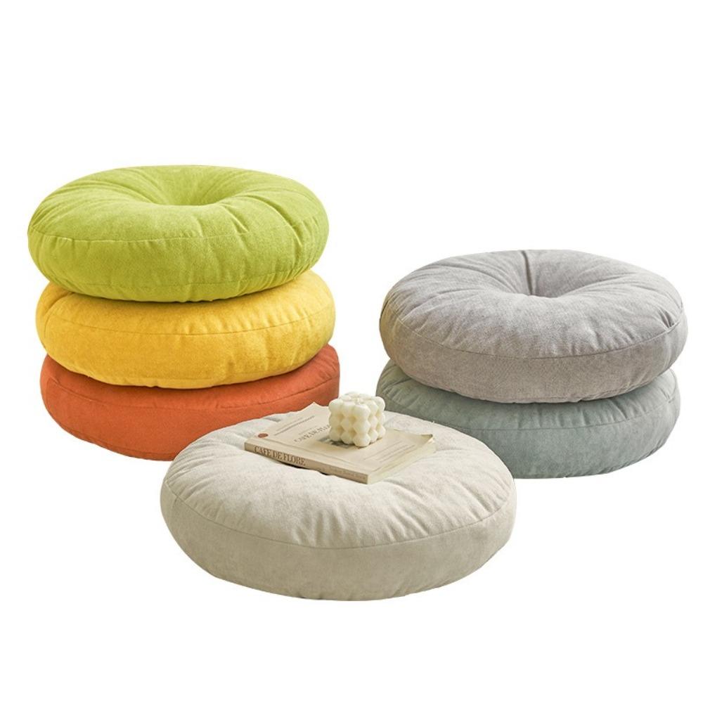 Solid Color Pouf Throw Pillow 40cm Tatami Cushion Durable Sofa Cushion  Home