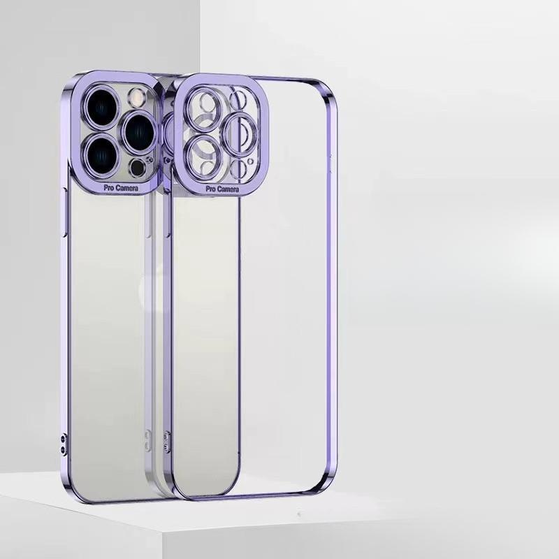 

Подходит для Apple 16 Ангельский зрачок Глаз Гальваническое покрытие ТПУ Прозрачный чехол для телефона IPhone 15PROmax Полное покрытие Мягкий чехол iPhone 6/6S фиолетовый