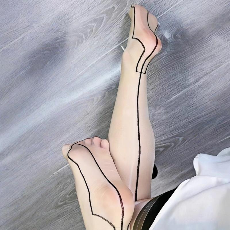 8 Stijlen Cubaanse Hak Over de Knie Dames Kousen Olie Glanzend Elastisch Zijde Kousen Sexy Lingerie Goth Achternaad Lange Transparante Sokken One Size white