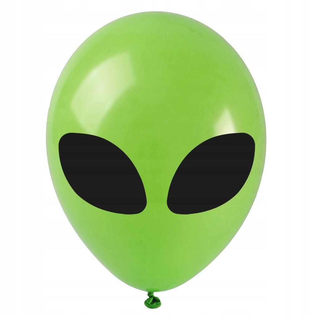 Balony Lateksowe Ufo Zielony Ufoludek Kosmita Obcy Urodziny Party 6Szt.