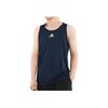 Adidas Logo Print Basketball Tank Top Men Tops Navy DX6732
