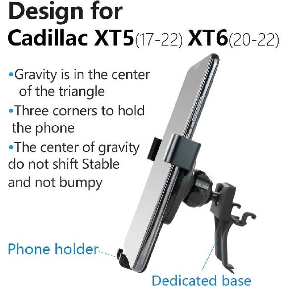 Car Phone Holder for 2017-2025 Cadillac XT5 and 2020-2025 XT6 Auto Accessories Navigation Bracket Interior Decoration Mobile Cell Phone Mount