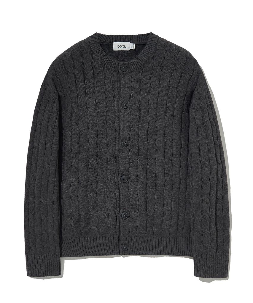 Costume O’Clock Soft Cable Round Cardigan Navy Cooscd021Navy