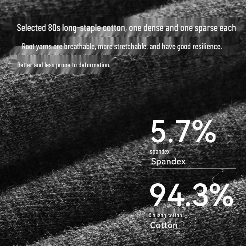 Herren 7A Antibakterielle Unterwäsche aus langstapeliger Baumwolle - Atmungsaktiv, Einfarbig, Reine Baumwolle