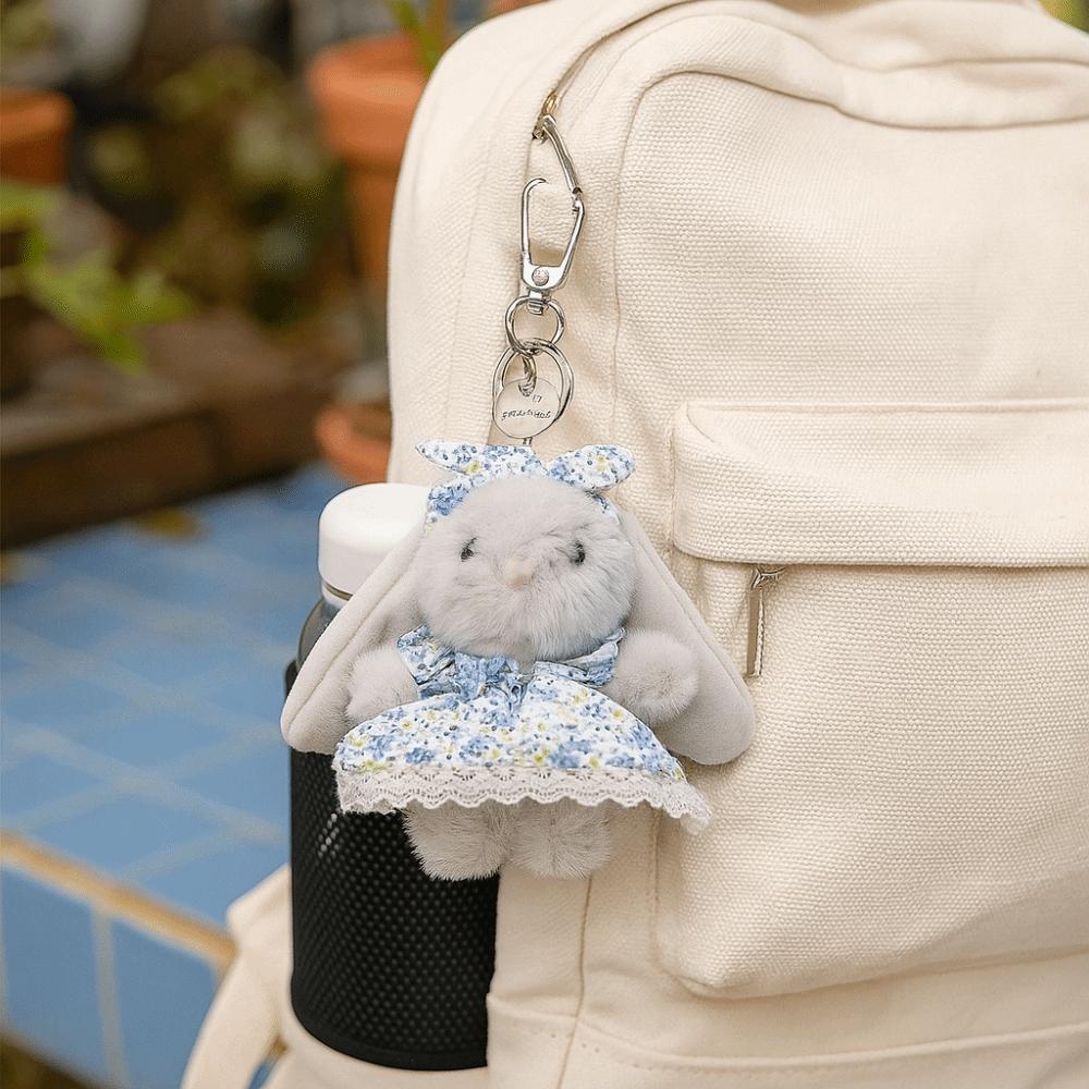 Cartoon Rabbit Plush Pendant Kawaii Rabbit Keychain Creative Doll Keychain Bag Charm
