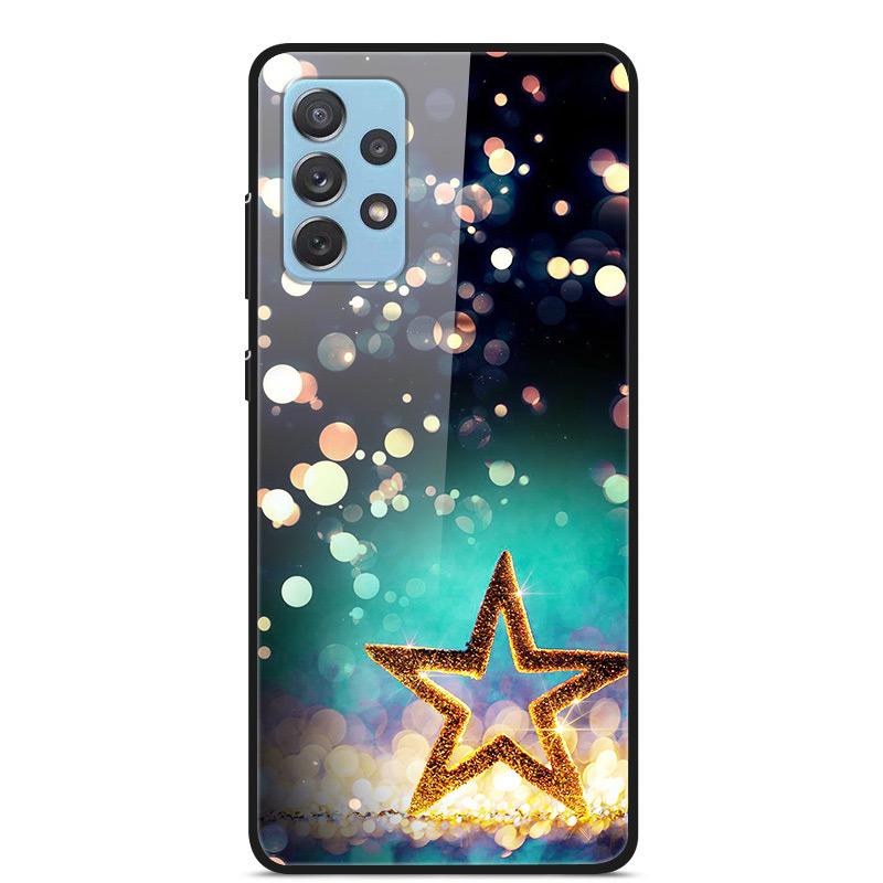 For Samsung A52 A72 2021 Case Hard Tempered Glass Case Back Cover For Samsung Galaxy A52 A72 A 52 A 72 Case Protective Bumper
