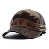 Letter Embroidery Baseball Cap Fashion Retro Washed Cotton Snapback Hat Hip Hop Bull Head Print Trucker Dad Hats for Women Men