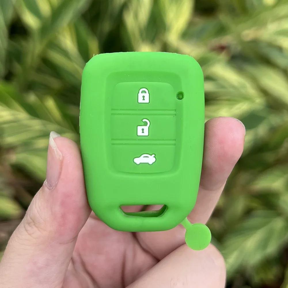 3button Silicone Car Key Fob Cap Cover Protect Skin Case Rubber Shell Hood Set for HONDA Jazz Civic Jade Vezel City Fit HR-V HRV