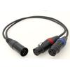 ZBLZGP Dual 3-Pin XLR Female to 5-Pin XLR Male 2-Channel Audio Input Cable for ARRI Alexa Camera