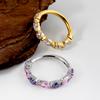 G23 Titanium Color CZ Hinged Segment Clicker Earring Cartilage Nose Hoop Septum Rings Piercing Jewelry