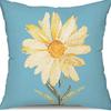 Small Daisy Flower Pillowcase New Striped Linen Home Fabric Sofa Pillowcase Light Luxury