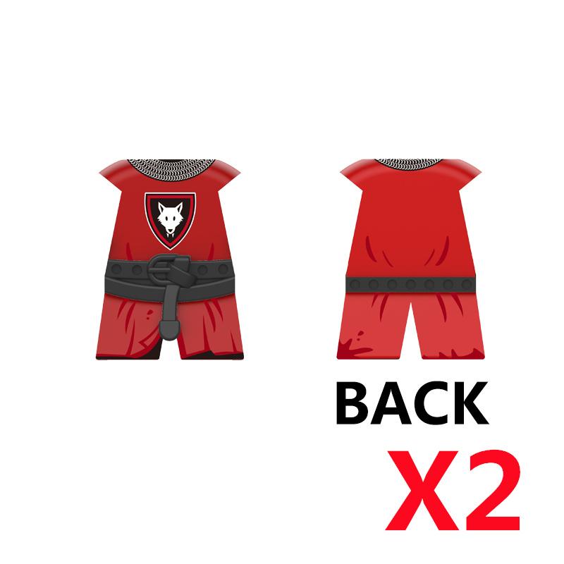 Mittelalterliche Burg Römische Bausteine Soldatenfigur Zubehör Runder Schild N3052-55 Schwertscheide Umhang Rock Rüstung Umhang Q069