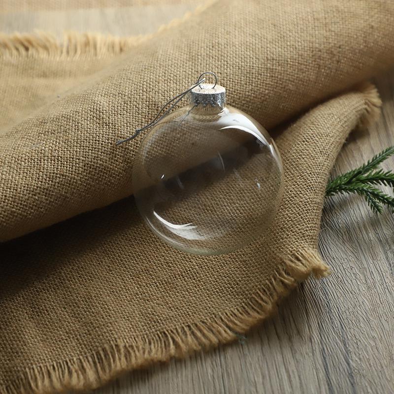 Transparent Glass Christmas Ornaments - New Year & Festival Hanging Decorations