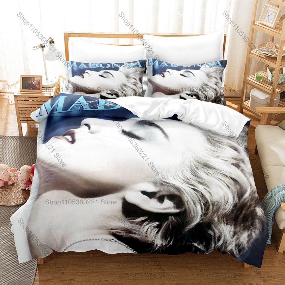 Personality Pop Icon Madonna Bedding Duvet Cover Set New Fashion Printed Bed Set Single Double Queen King Size Legend Singer Vin