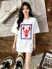 Red Lobster Stamp T Shirt Unisex Summer Sea Food Graphic Tees Retro Animal Printed Tops Loose Short Sleeve ONeck Casual Tees