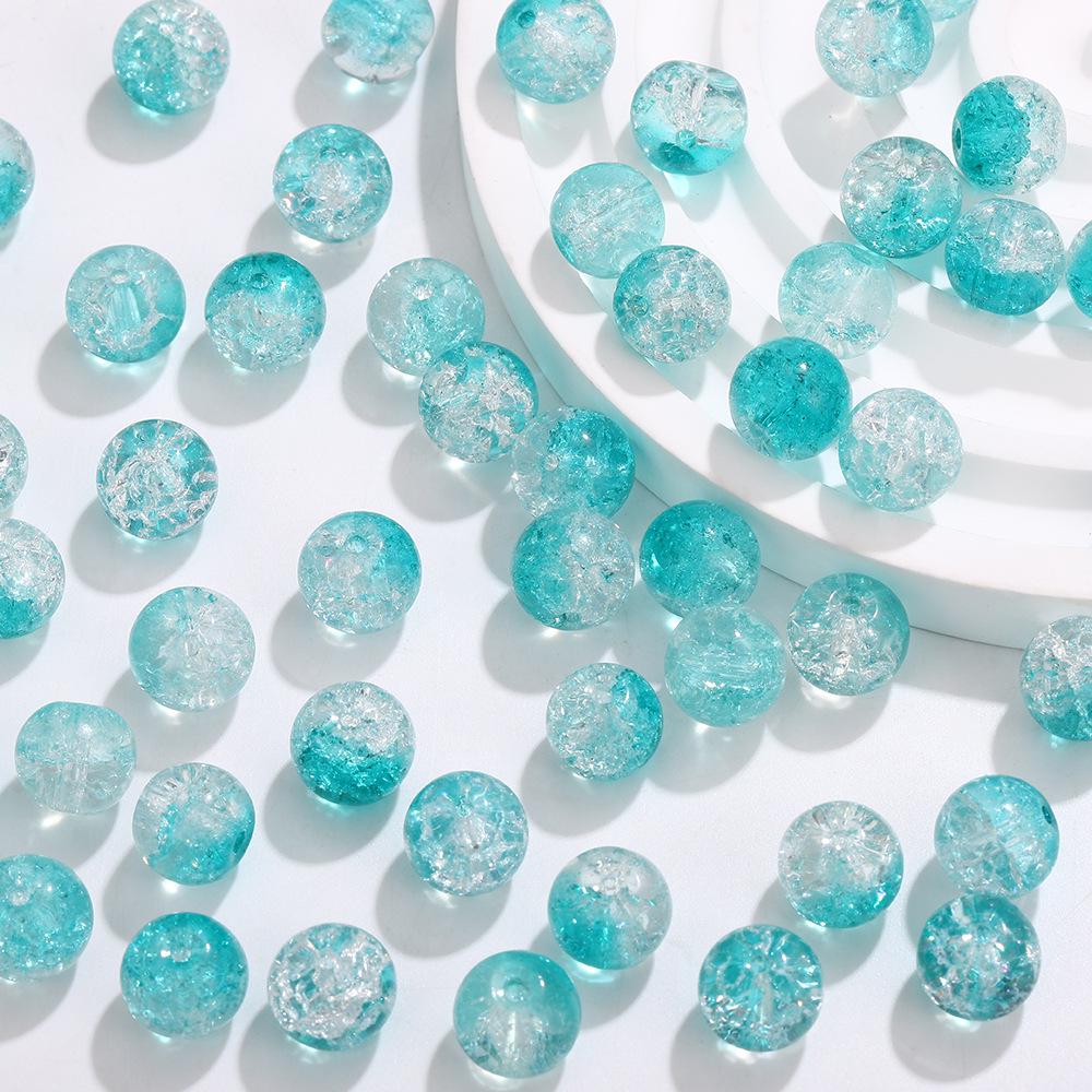10mm Zweifarbige Crackle-Glasperlen für DIY Armbänder und Halsketten im antiken Stil
