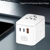 45W 65W Worldwide Travel Plugs Adapter Supports Over 300 Countries with Two USB C and USB A Port