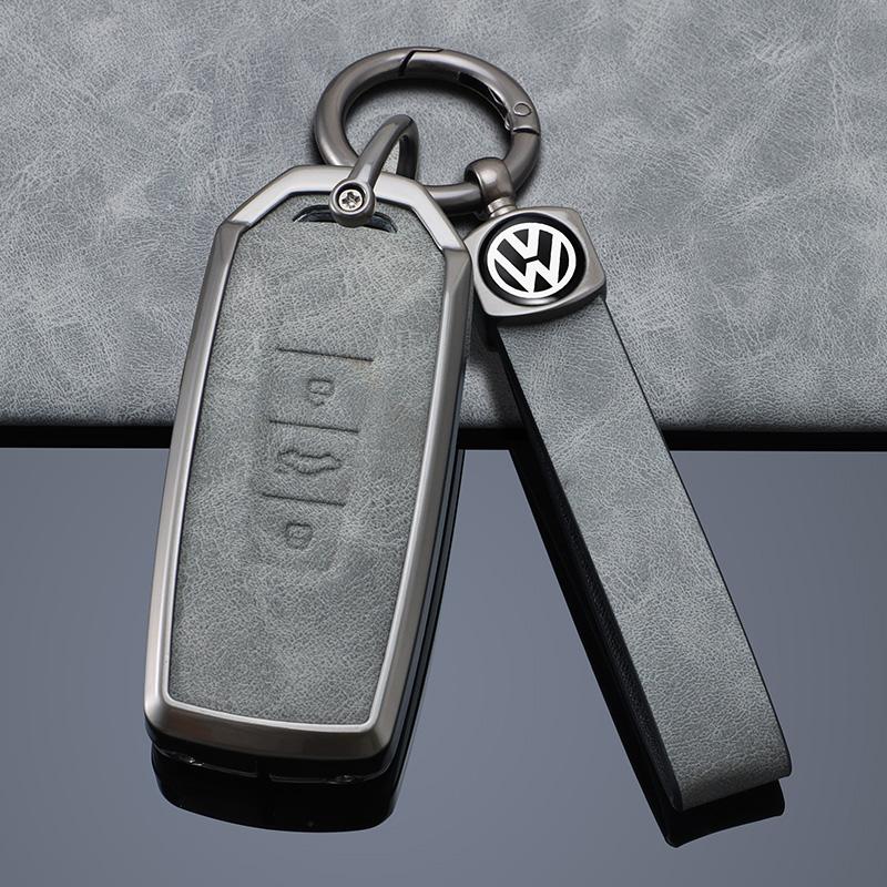 2026 Hot For VW VOLKSWAGEN Zinc Alloy Leather Car Remote Key Case Cover Shell Fob for Vw Volkswagen Touareg 2019 2020 2021 2022