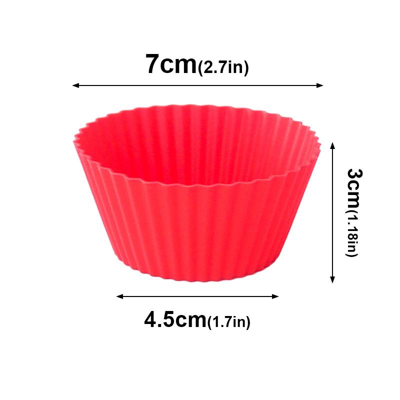 10/20/50pcs Silicone Cupcake Baking Cups Reusable Non-stickMuffin Cupcake Liners Holders Molds Home Kitchen Bakeware BPA Free