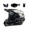 Full Face Off-Road Motorcycle Helmet Dirt Bike ATV Mountain Biking Use ABS Safety Gear With Visor Gloves Mask