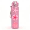 1PC Plumeria Starfish Minimal Art 750ml Color Plastic Sports Water Bottle Leakproof Flip Straw Lid Suitable for Sports Office Home Use