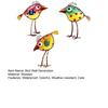 3Pcs Wooden Birds Wall Art Decor Colorful Bird Wall Hangings Funny Bird Wall