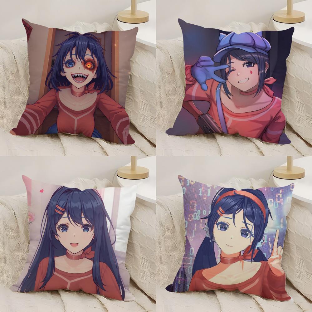 M-MiSide M-Mita Cushion Cover Silky Short Plush Double-Sided Printed Pillow Case for Sofa All Seasons Home Decor Gift