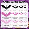 Black & Pink Halloween Bat Wall Stickers for Kids' Room Decoration & Party Ambiance