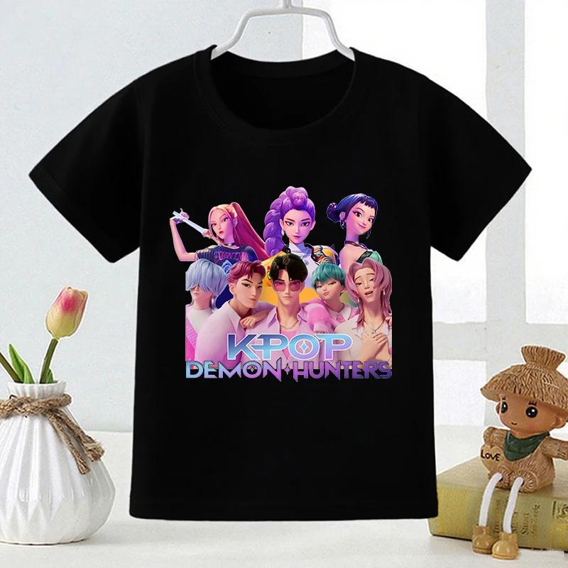 Kpop Devil Hunter Saja Jongens Gedrukt Mode Kinder T-shirt Meisjes Zomer Top Kinder Korte Mouw T-shirt