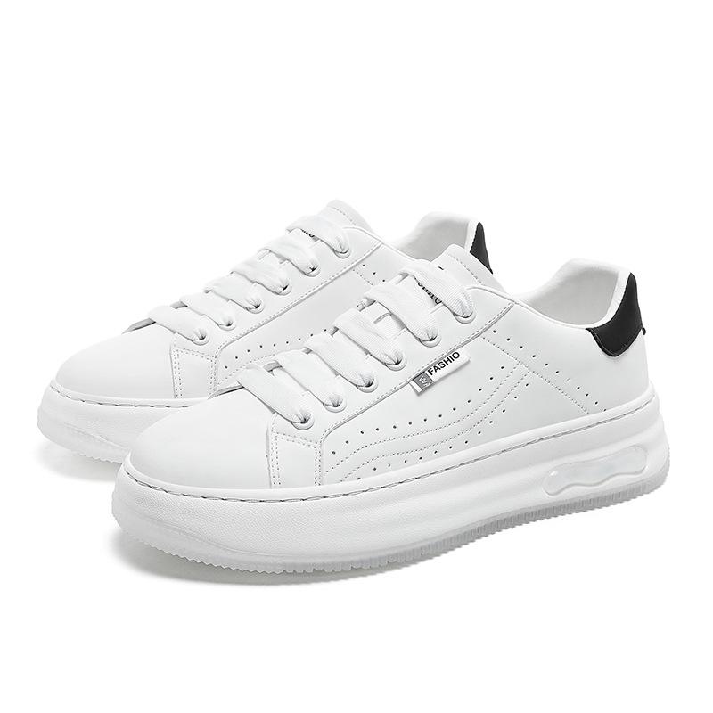 

Мужская обувь четыре сезона модная спортивная обувь корейская версия низкие повседневные маленькие белые туфли молодежная кожаная шнуровка обувь для скейтборда 2025 44
