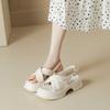 2025 summer new women's casual sandals wear simple style platform sandals cross belt versatile Roman shoes women