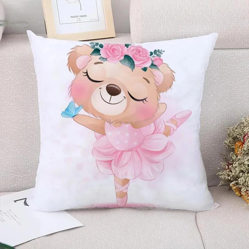 Cute Dog Panda Throw Pillow Covers Decorative Sofa Cushions Children's Cushion Cover Pillowcase for Living Room Couch Pillows