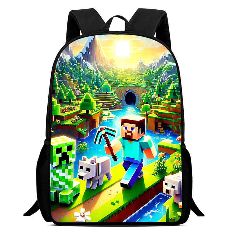 Minecraft Printed Backpack Children'S Elementary School Bag