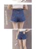 Summer 2026 Korean Style Age-Defying A-Line Denim Shorts for Women: Slimming, Loose-Fit, High-Waisted