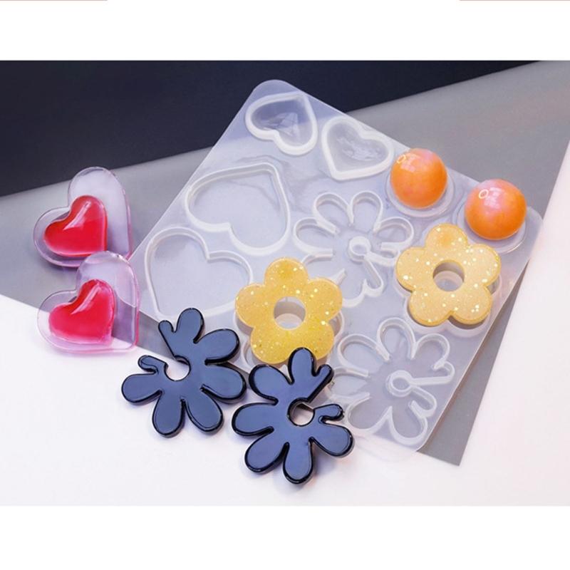 3D Irregular Silicone Molds Jewelry Casting Molds Epoxy Resin Pendant Mould for DIY Earrings, Jewelry, Keychain, Crafts